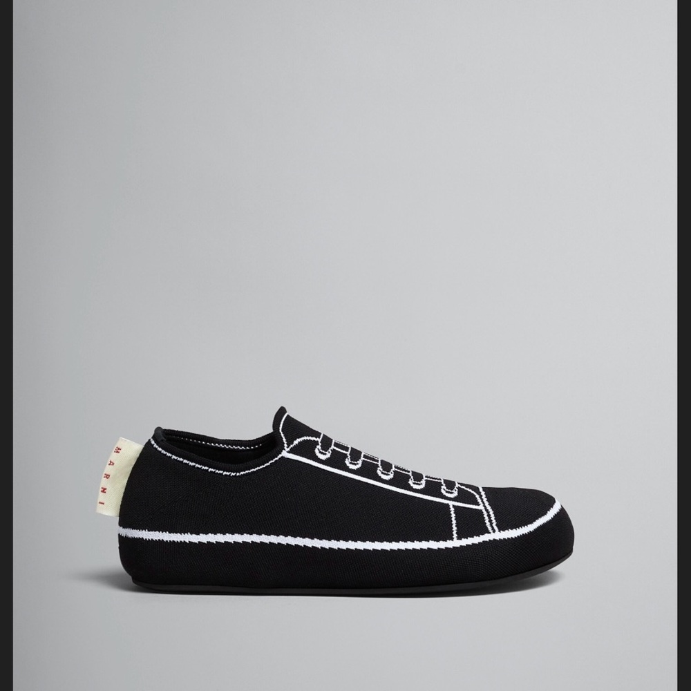 MARNI Intarsia Knit Printed Logo Sneakers Slip On Shoes EU 40 US Mens 7 Womens 9 - Picture 4 of 13